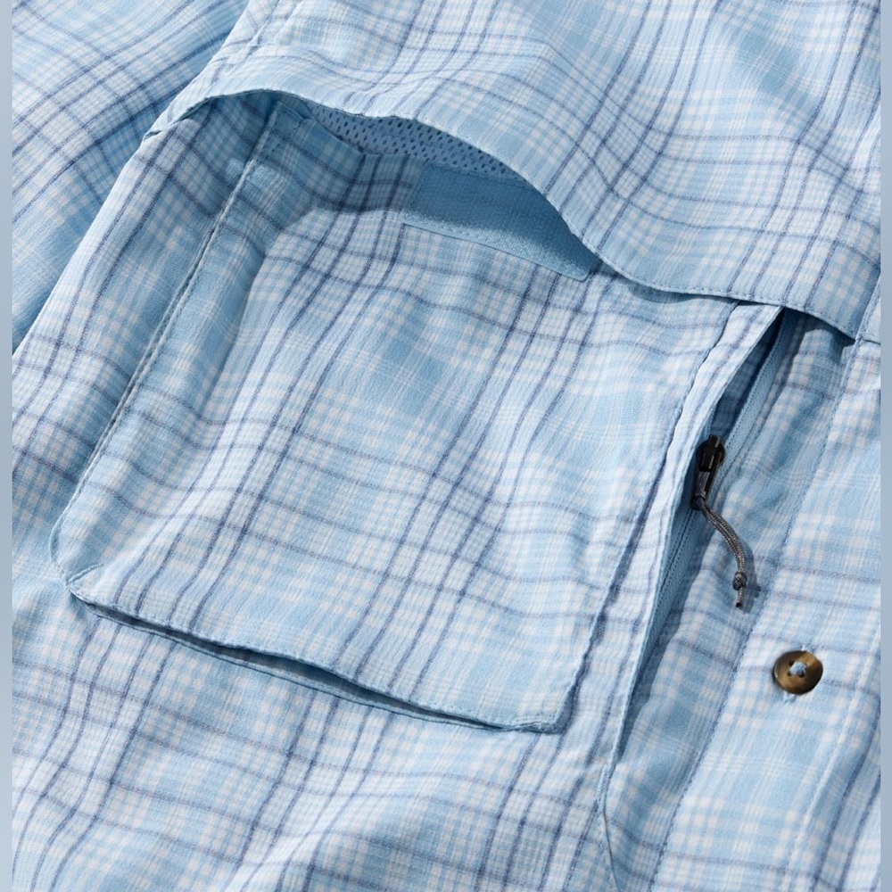 L.L. Bean Tropicwear Long Sleeve Shirt, size Medium Tall - Picture 3 of 8